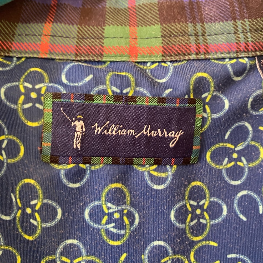 William Murray Golf Plaid and Floral Polo